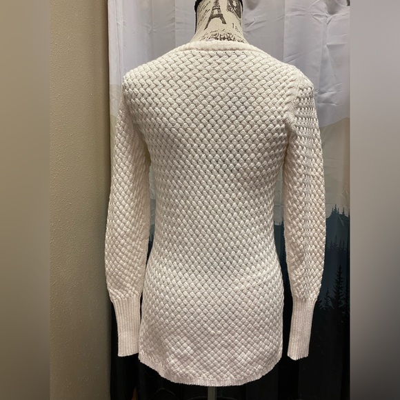 Athleta Cream Basketweave tunic top xs - Picture 3 of 5